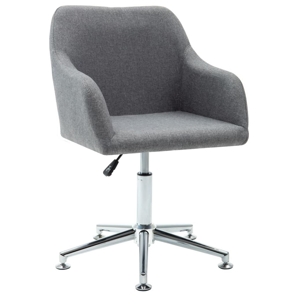 Swivel Dining Chair Light Gray Fabric at Set Shop and Smile