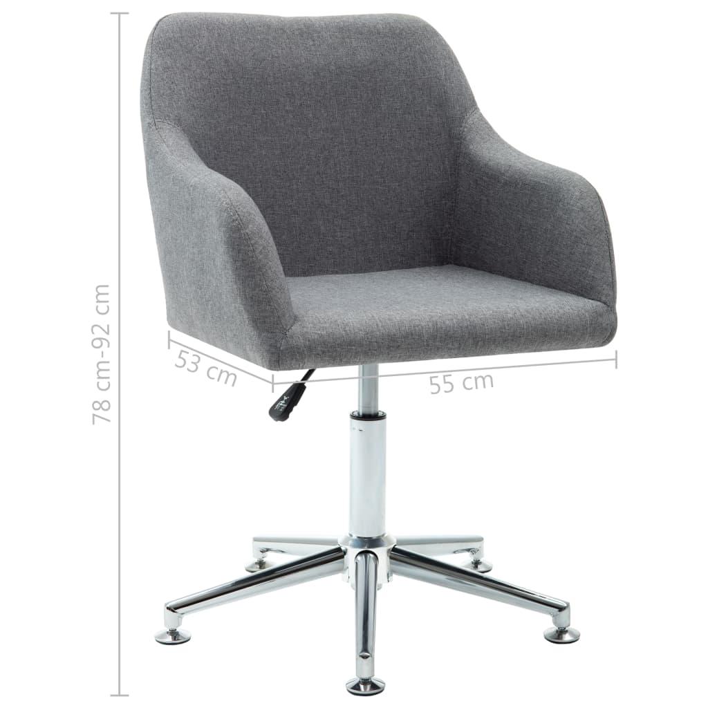 Swivel Dining Chair Light Gray Fabric at Set Shop and Smile