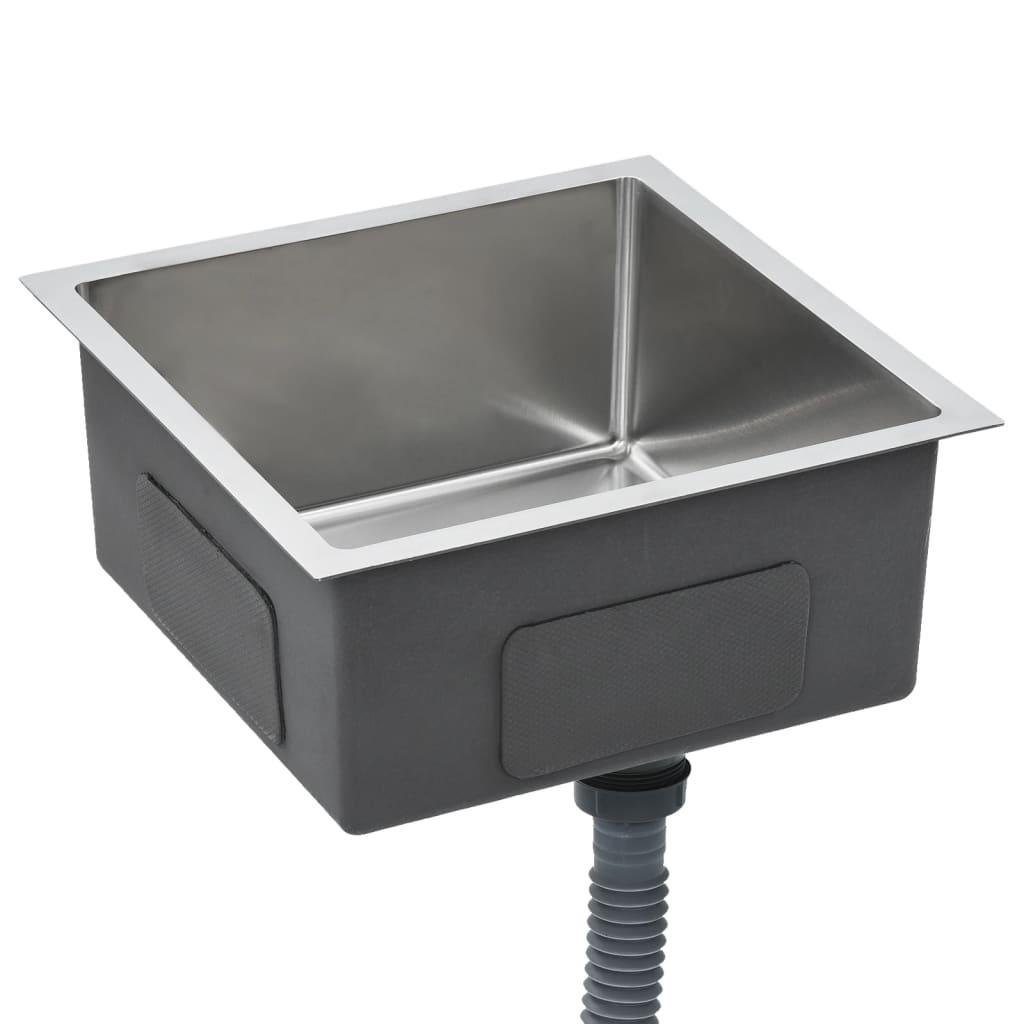 Handmade Kitchen Sink with Strainer Stainless Steel at Set Shop and Smile