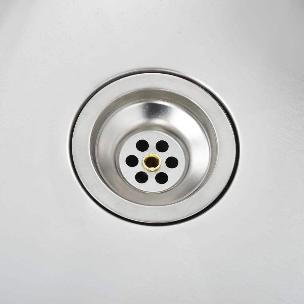 Handmade Kitchen Sink with Strainer Stainless Steel at Set Shop and Smile