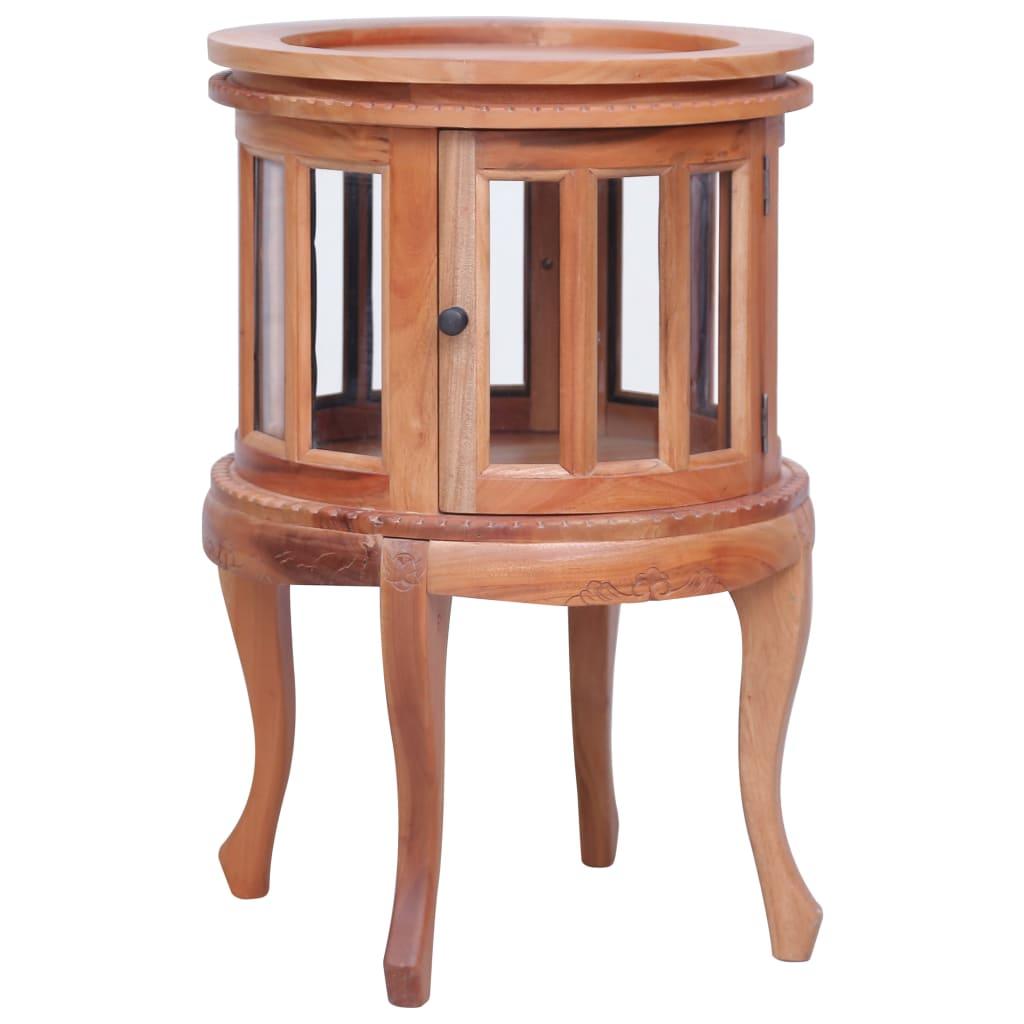 Vitrine Cabinet Natural 19.7"x19.7"x29.9" Solid Mahogany Wood at Set Shop and Smile