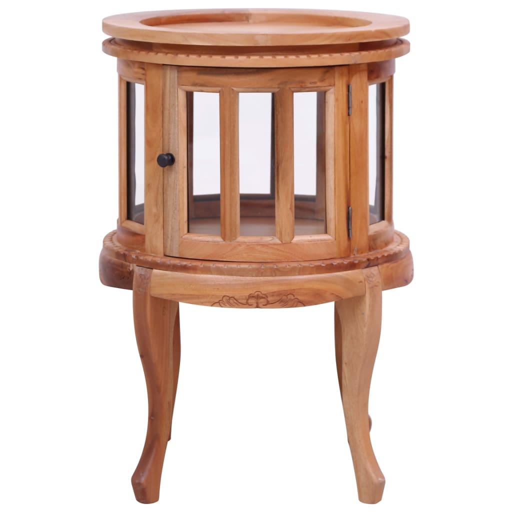 Vitrine Cabinet Natural 19.7"x19.7"x29.9" Solid Mahogany Wood at Set Shop and Smile