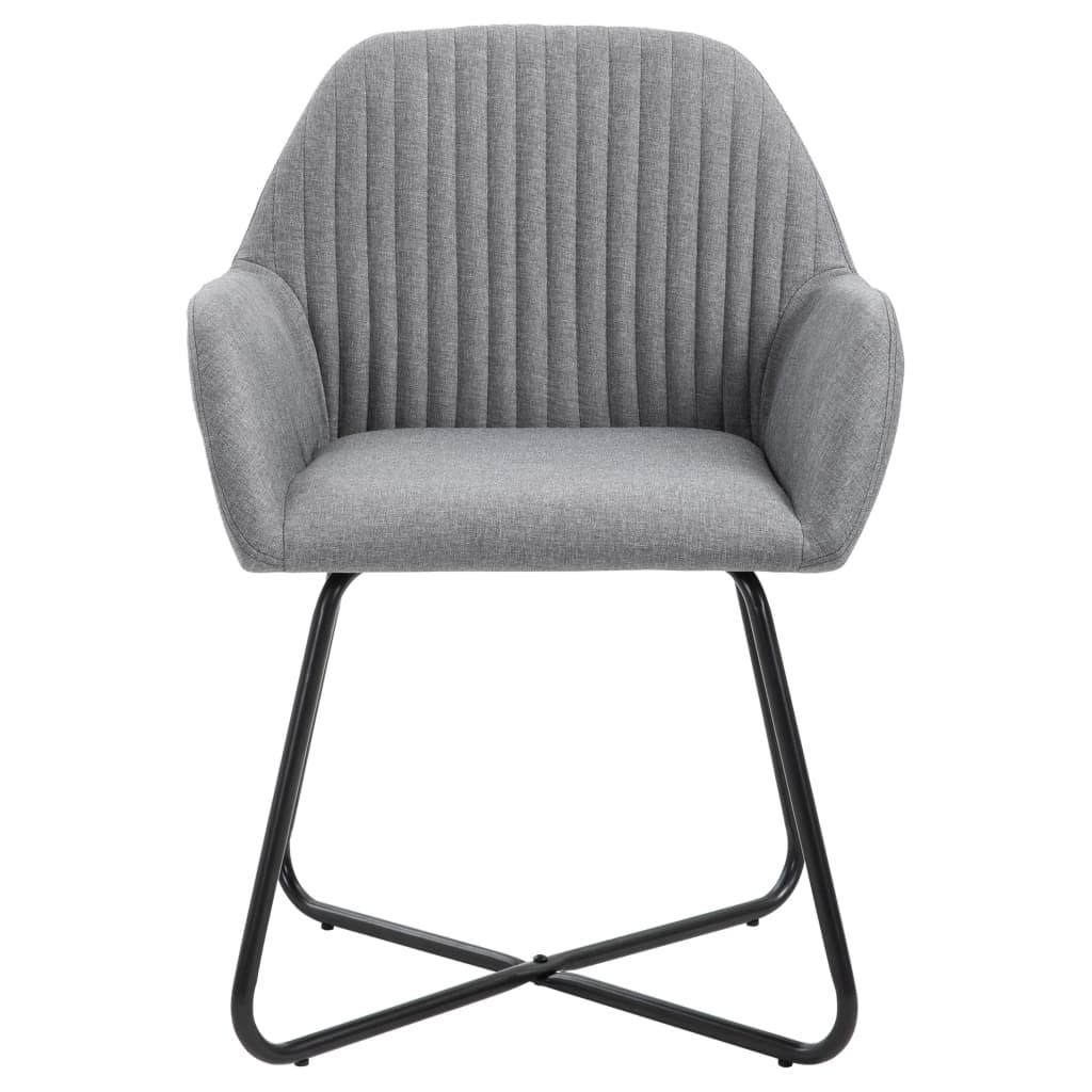 Dining Chairs 2 pcs Light Gray Fabric at Set Shop and Smile