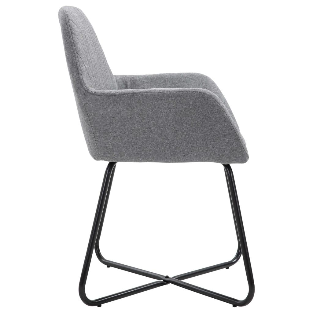 Dining Chairs 2 pcs Light Gray Fabric at Set Shop and Smile