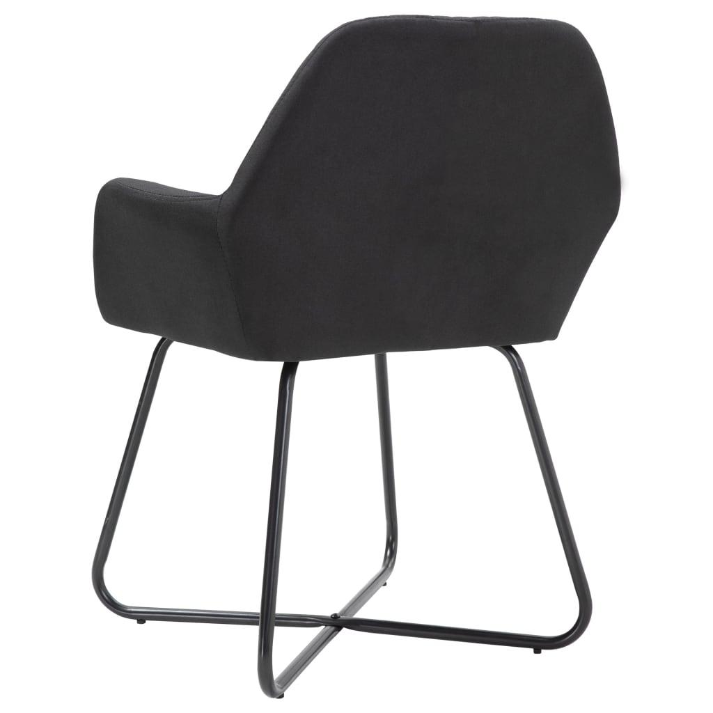 Dining Chairs 2 pcs Black Fabric at Set Shop and Smile