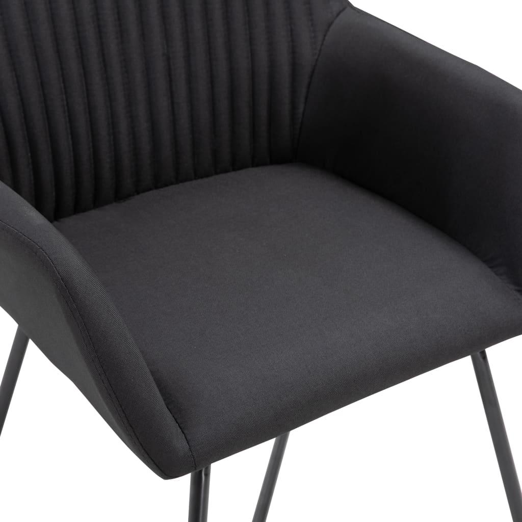 Dining Chairs 2 pcs Black Fabric at Set Shop and Smile