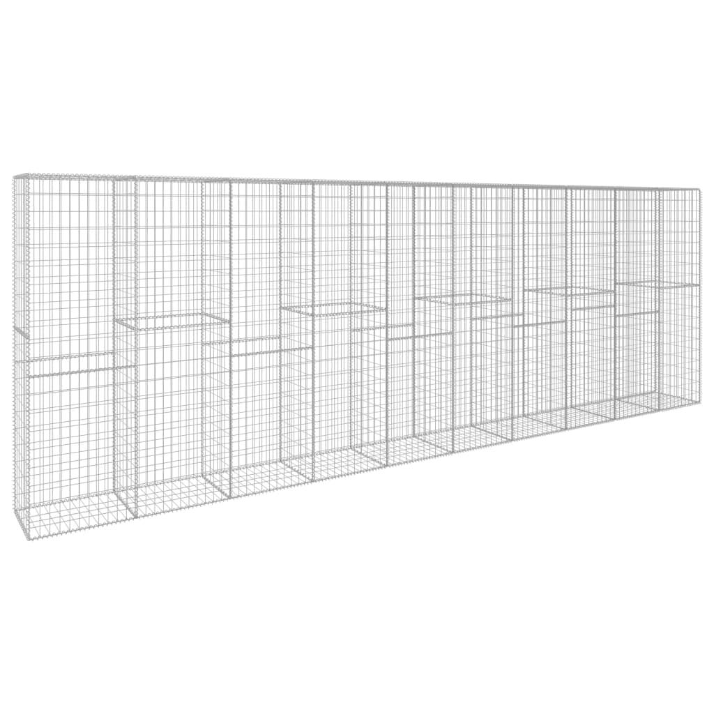 Gabion Wall with Cover Galvanized Steel 236.2"x19.7"x78.7" at Set Shop and Smile