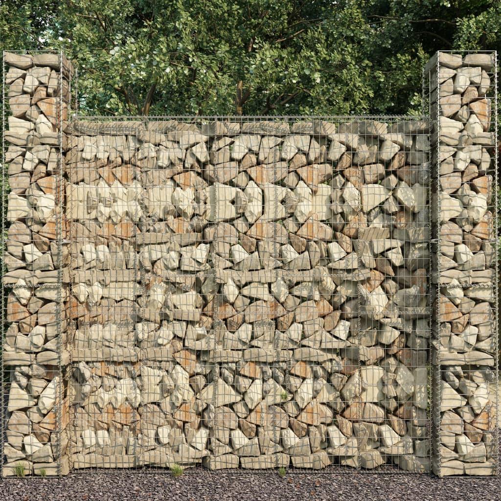 Gabion Wall with Cover Galvanized Steel 236.2"x19.7"x78.7" at Set Shop and Smile