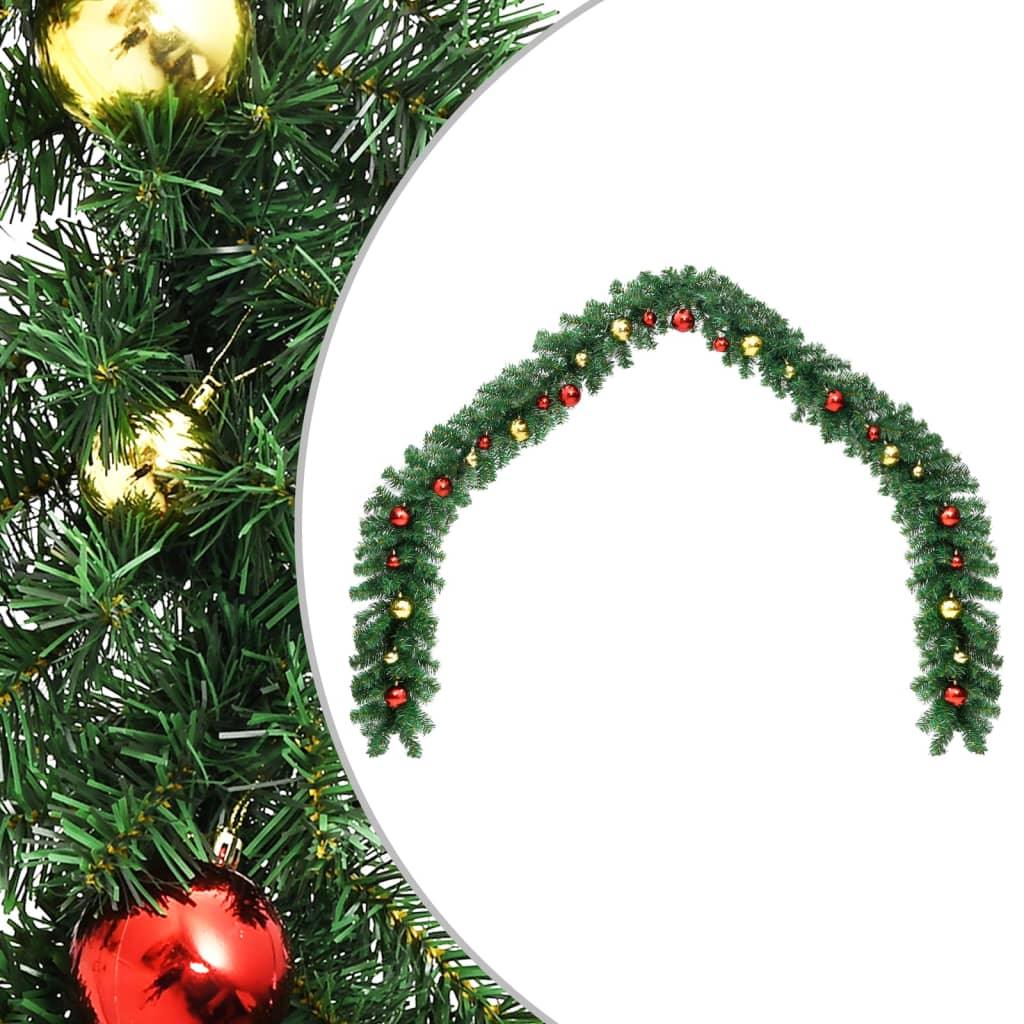 Christmas Garland Decorated with Baubles 16 ft at Set Shop and Smile