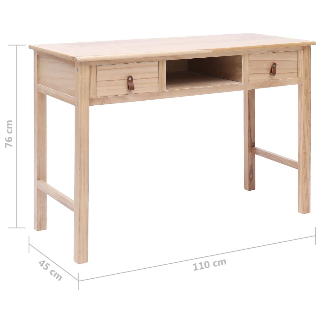 Writing Desk Natural 43.3"x17.7"x29.9" Wood at Set Shop and Smile