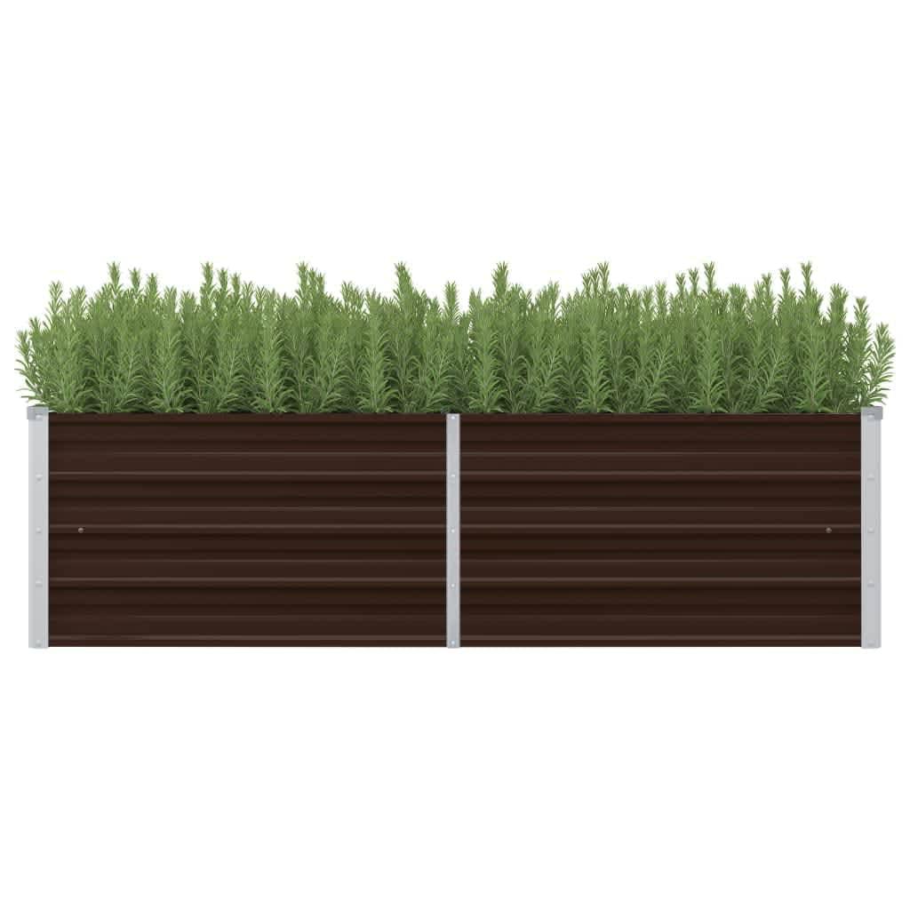 Garden Raised Bed Brown 63"x15.7"x17.7" Galvanized Steel at Set Shop and Smile