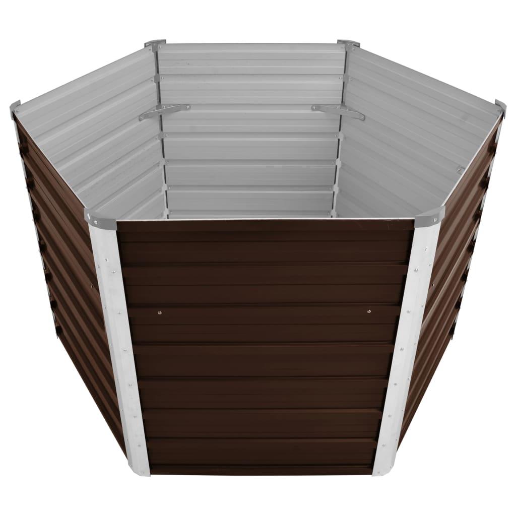Garden Raised Bed Brown 50.8"x50.8"x30.3" Galvanized Steel at Set Shop and Smile