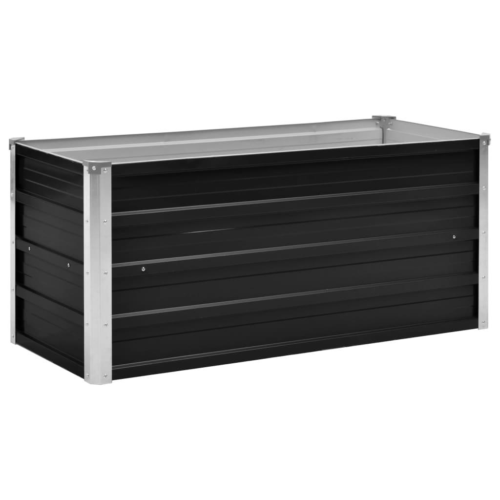 Garden Raised Bed Anthracite 39.4"x15.7"x17.7" Galvanized Steel at Set Shop and Smile