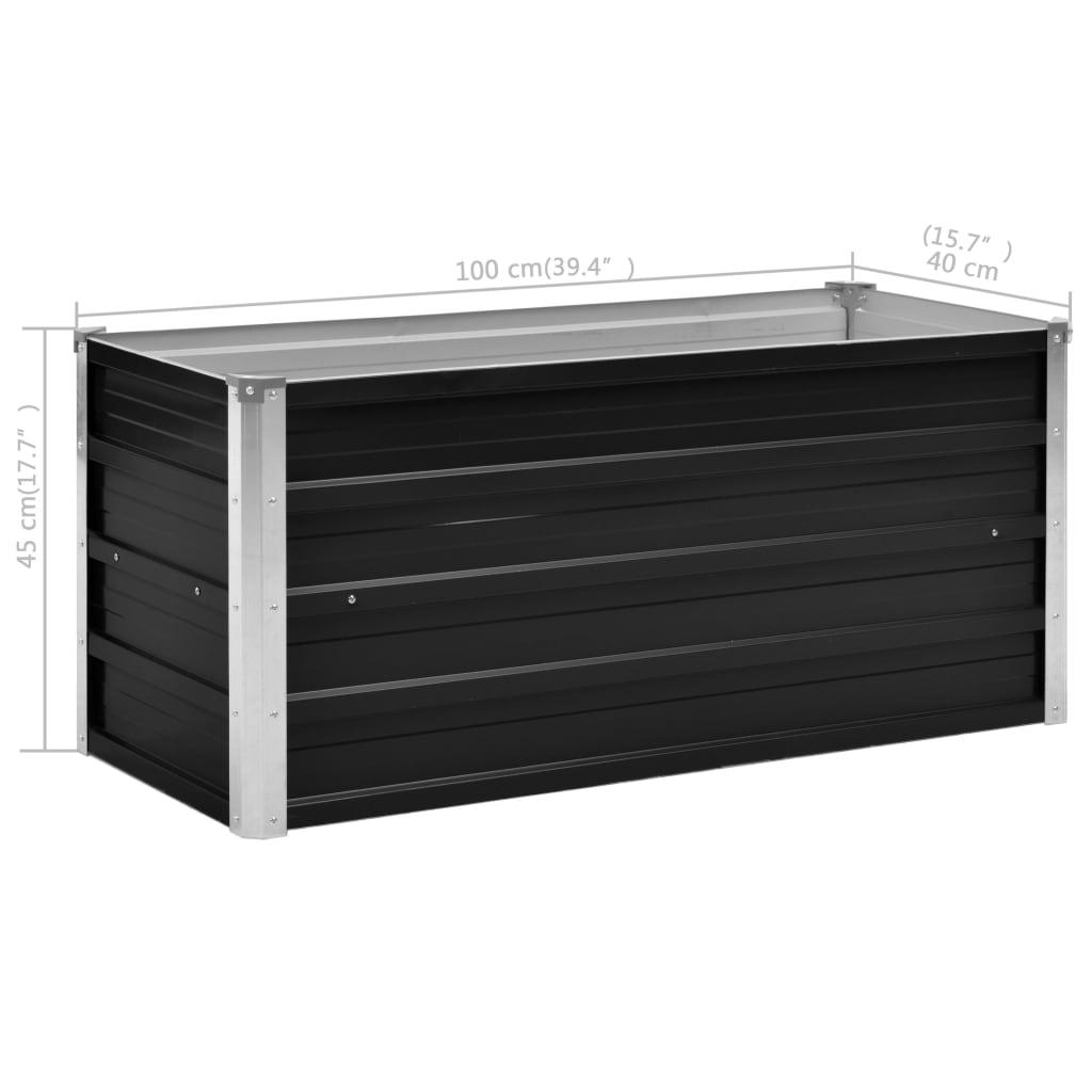 Garden Raised Bed Anthracite 39.4"x15.7"x17.7" Galvanized Steel at Set Shop and Smile