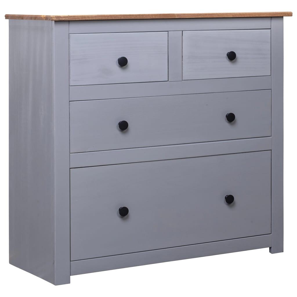 Sideboard Gray 31.5"x15.7"x32.7" Pinewood Panama Range at Set Shop and Smile