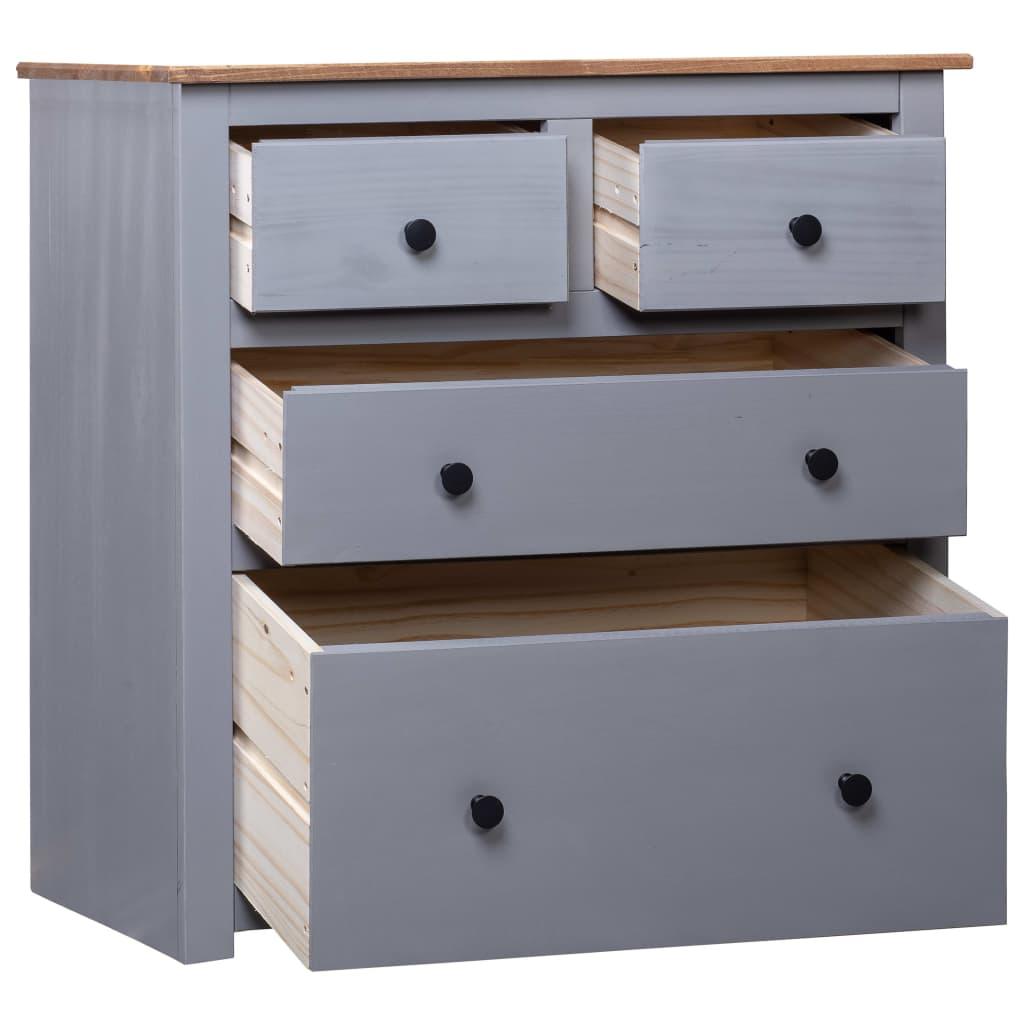 Sideboard Gray 31.5"x15.7"x32.7" Pinewood Panama Range at Set Shop and Smile