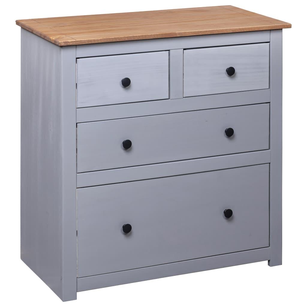 Sideboard Gray 31.5"x15.7"x32.7" Pinewood Panama Range at Set Shop and Smile