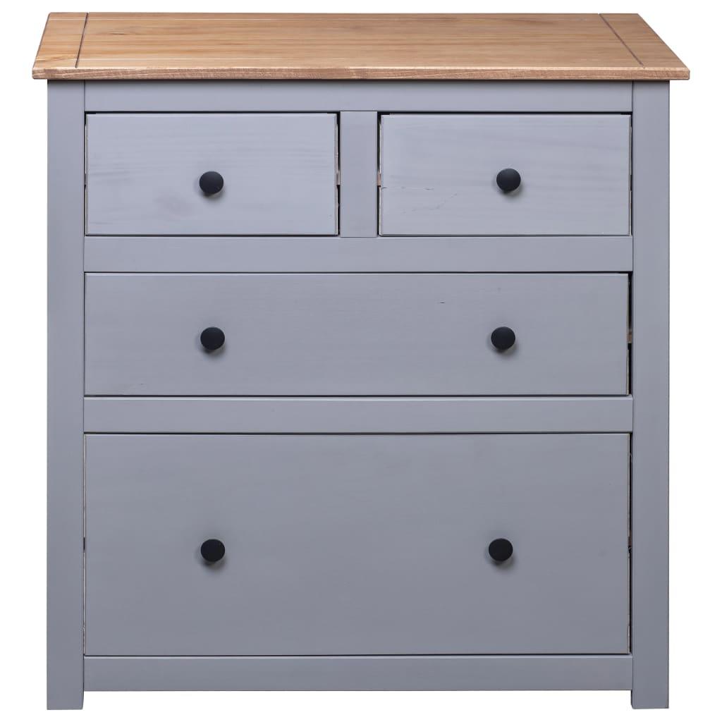 Sideboard Gray 31.5"x15.7"x32.7" Pinewood Panama Range at Set Shop and Smile