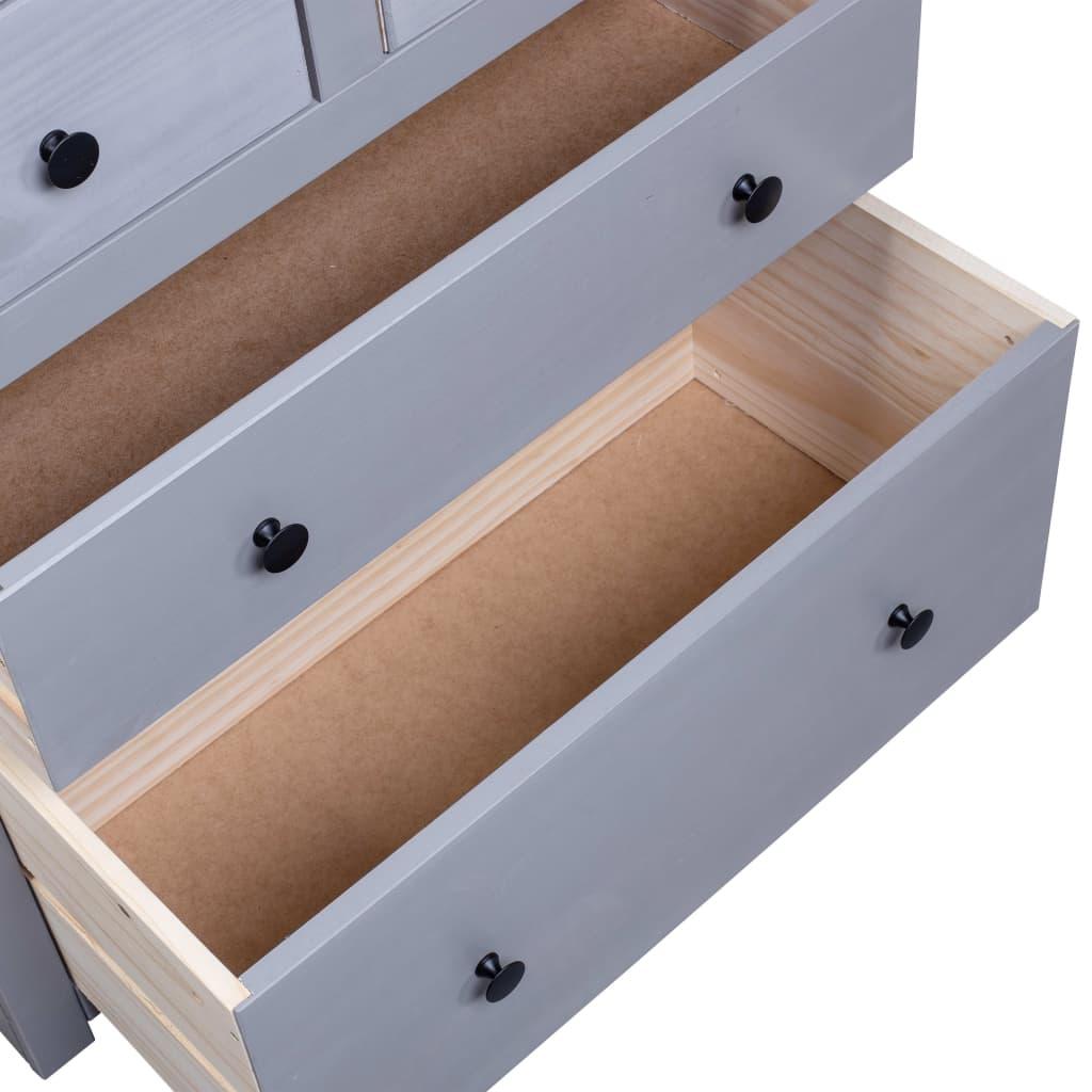 Sideboard Gray 31.5"x15.7"x32.7" Pinewood Panama Range at Set Shop and Smile