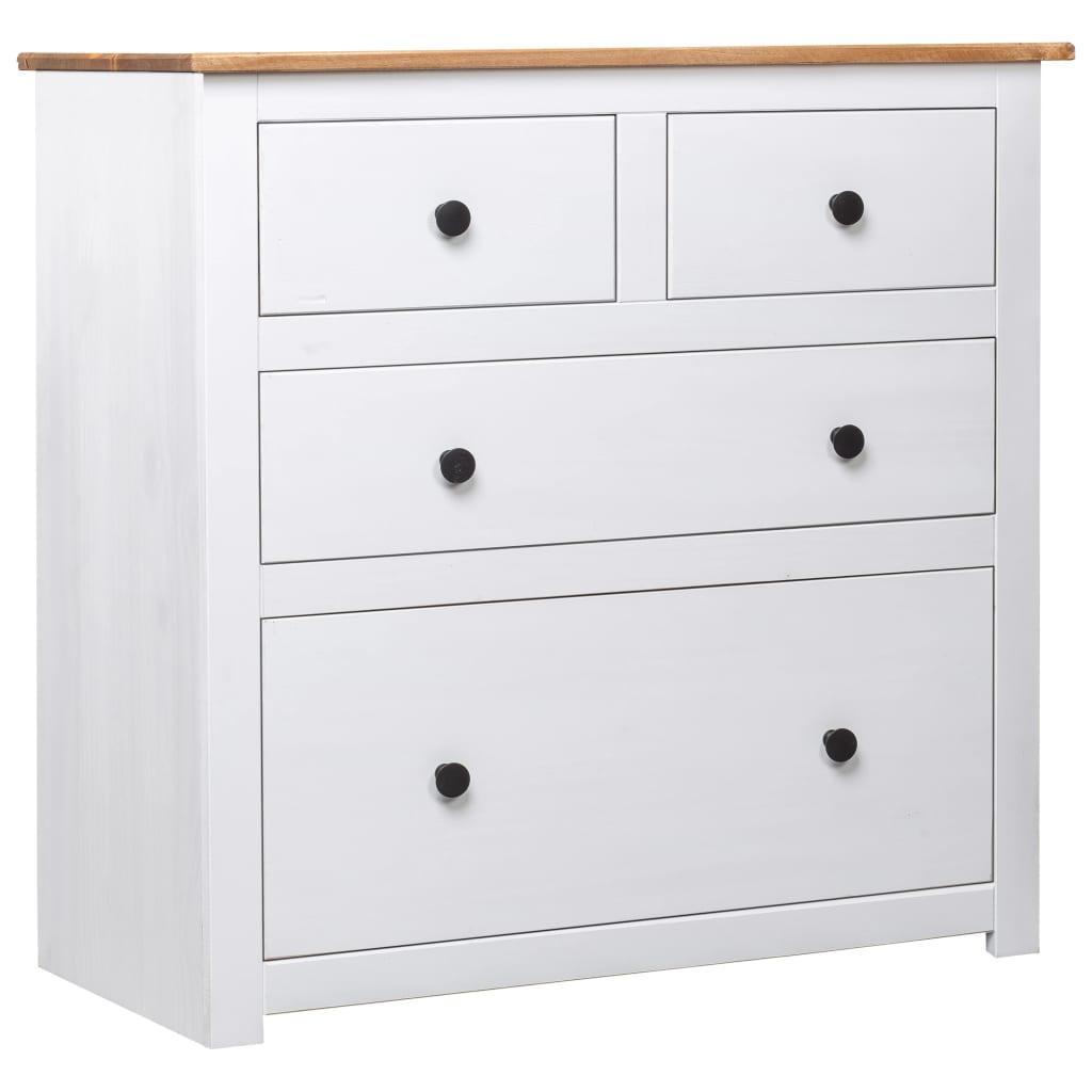 Sideboard White 31.5"x15.7"x32.7" Pinewood Panama Range at Set Shop and Smile