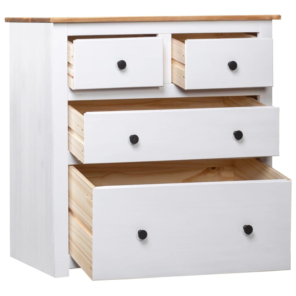 Sideboard White 31.5"x15.7"x32.7" Pinewood Panama Range at Set Shop and Smile