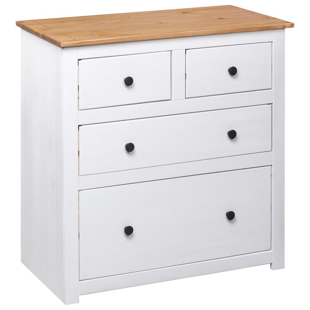Sideboard White 31.5"x15.7"x32.7" Pinewood Panama Range at Set Shop and Smile
