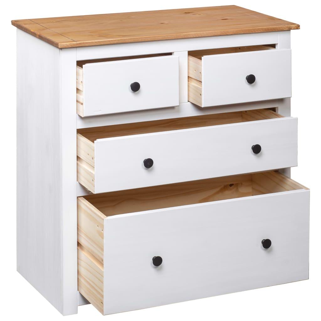 Sideboard White 31.5"x15.7"x32.7" Pinewood Panama Range at Set Shop and Smile