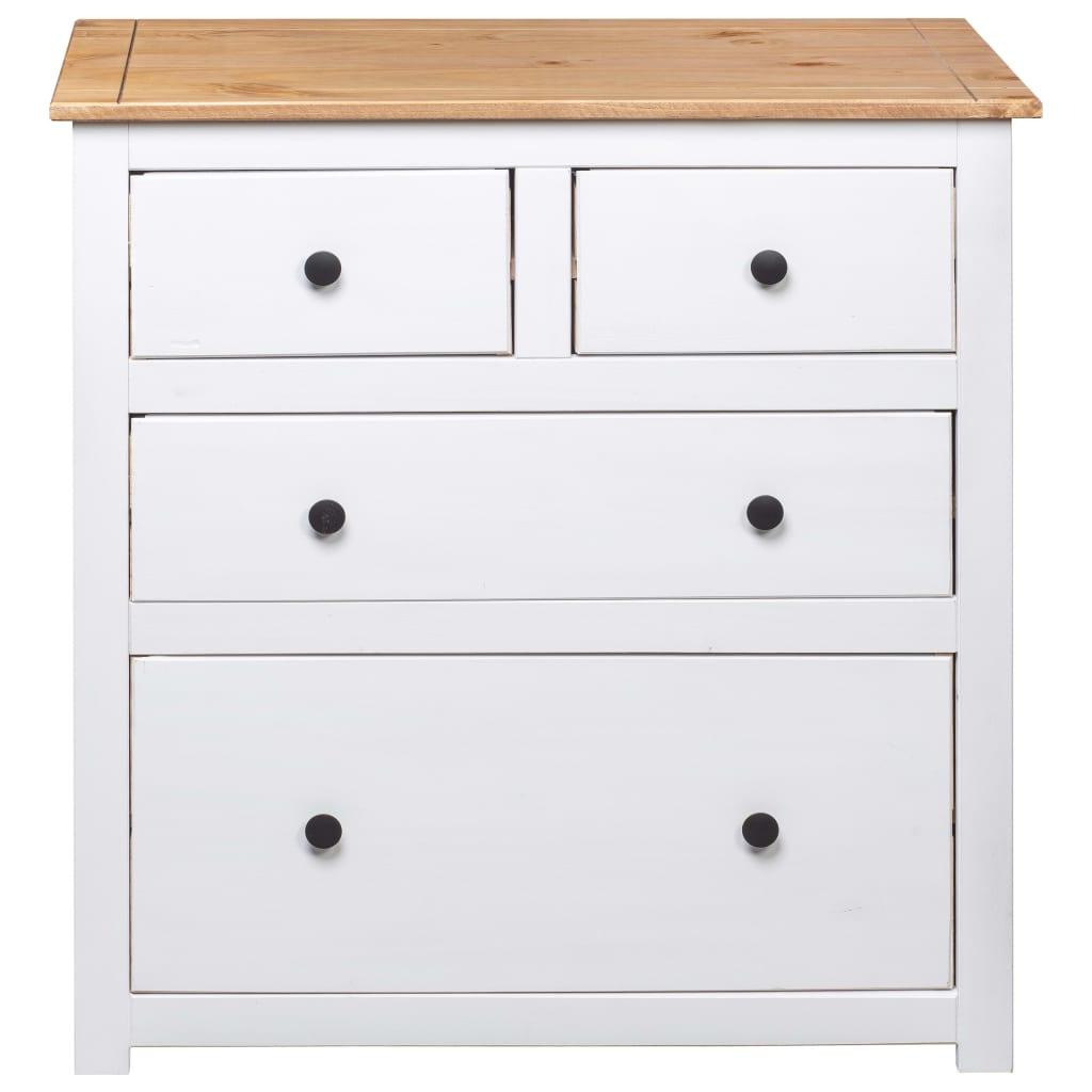 Sideboard White 31.5"x15.7"x32.7" Pinewood Panama Range at Set Shop and Smile
