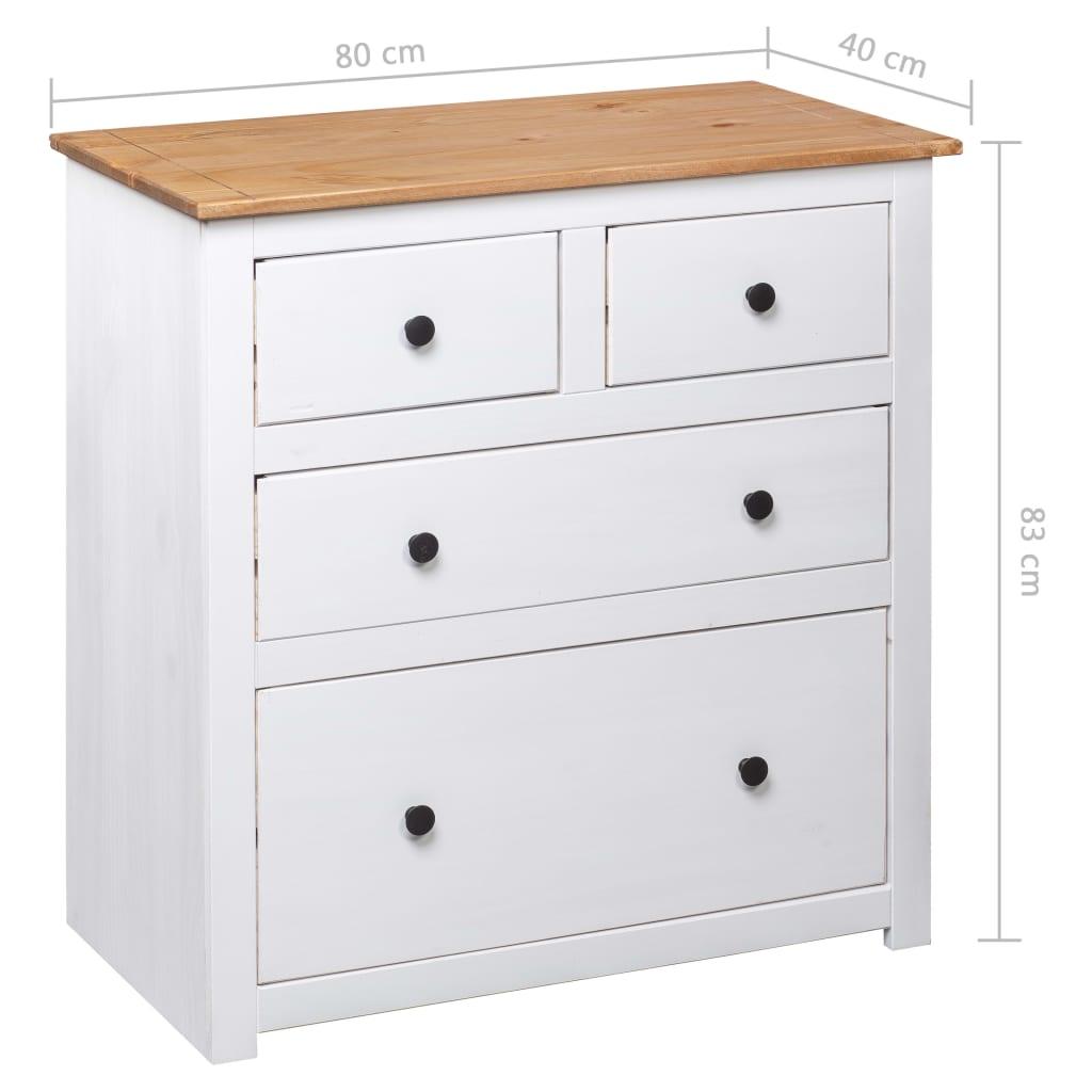 Sideboard White 31.5"x15.7"x32.7" Pinewood Panama Range at Set Shop and Smile