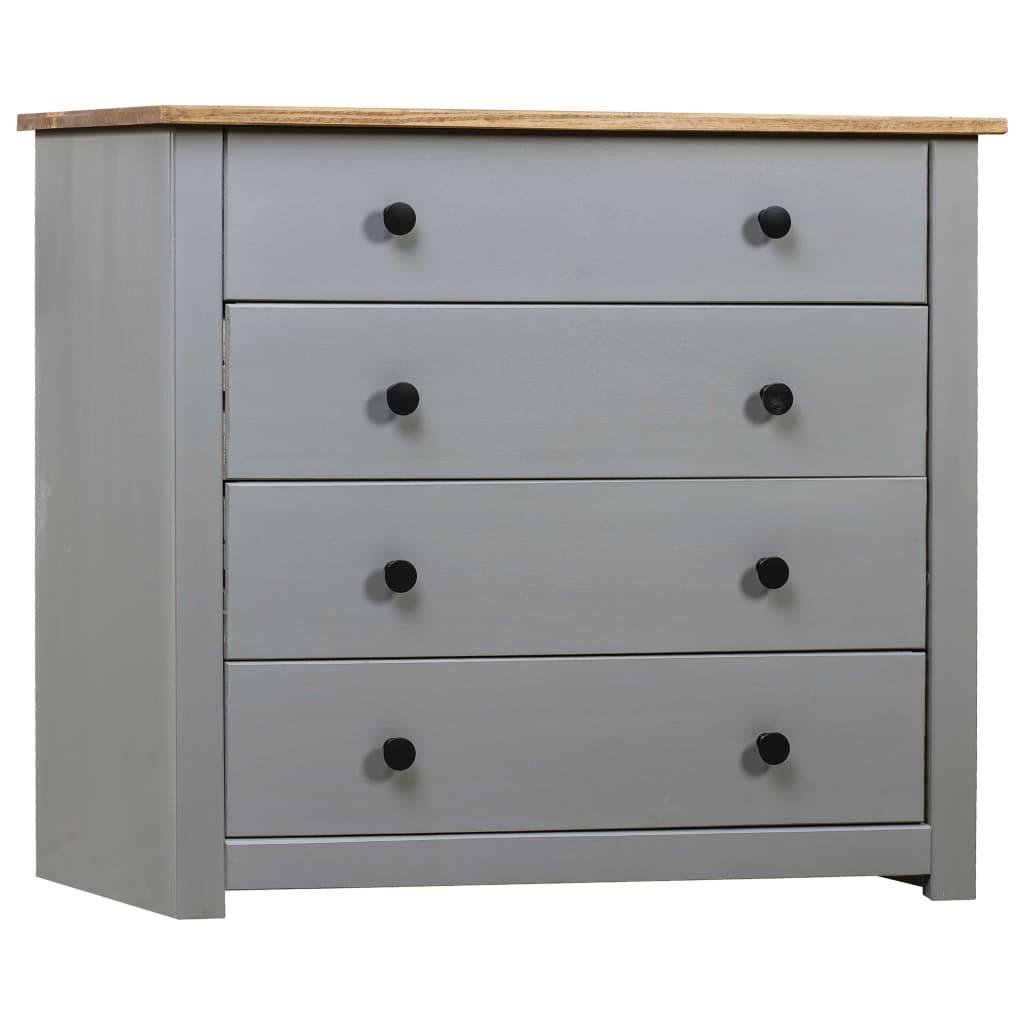 Side Cabinet Gray 31.5"x15.7"x28.7" Pine Panama Range at Set Shop and Smile