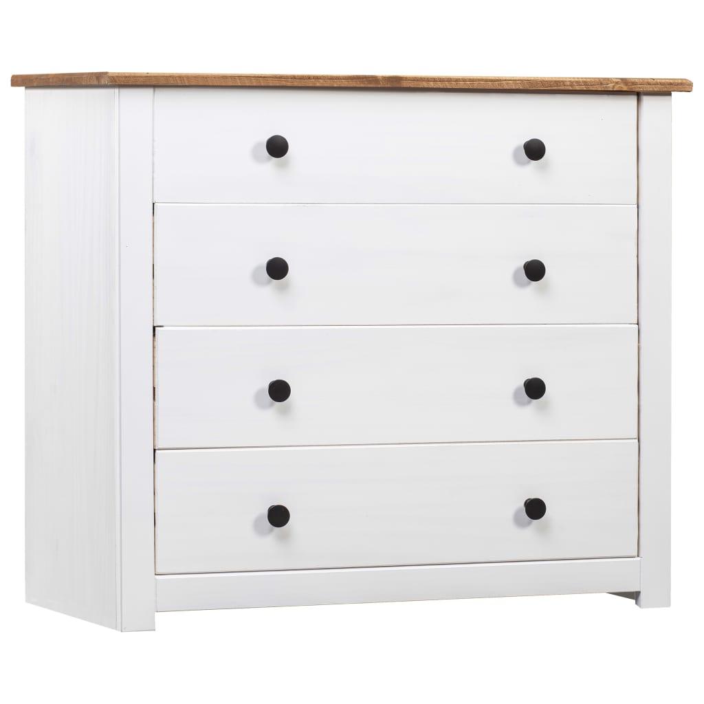 Side Cabinet White 31.5"x15.7"x28.7" Pine Panama Range at Set Shop and Smile