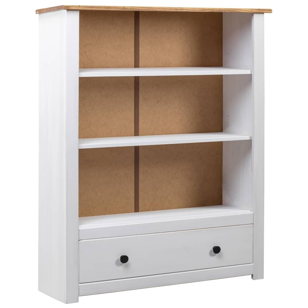 Bookcase White 31.5"x13.8"x43.3" Solid Pine Wood Panama Range at Set Shop and Smile