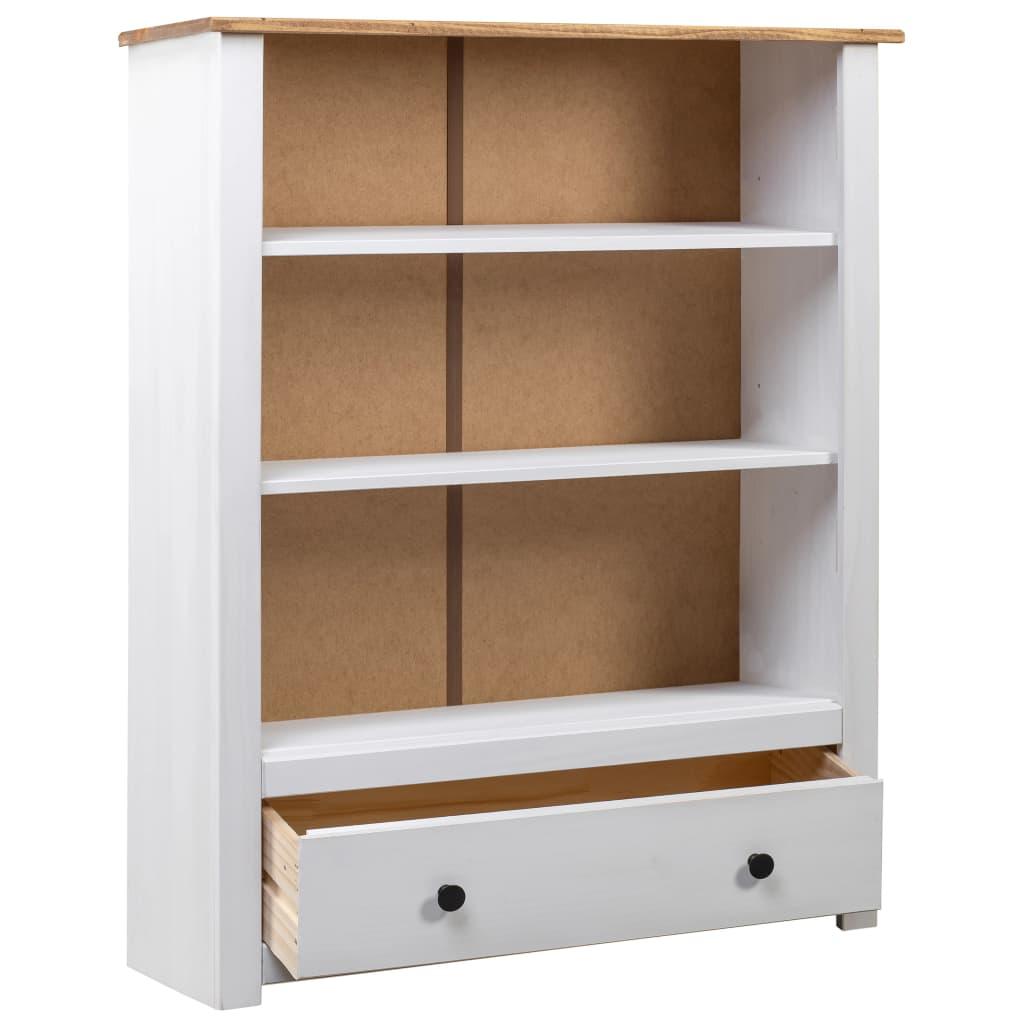 Bookcase White 31.5"x13.8"x43.3" Solid Pine Wood Panama Range at Set Shop and Smile