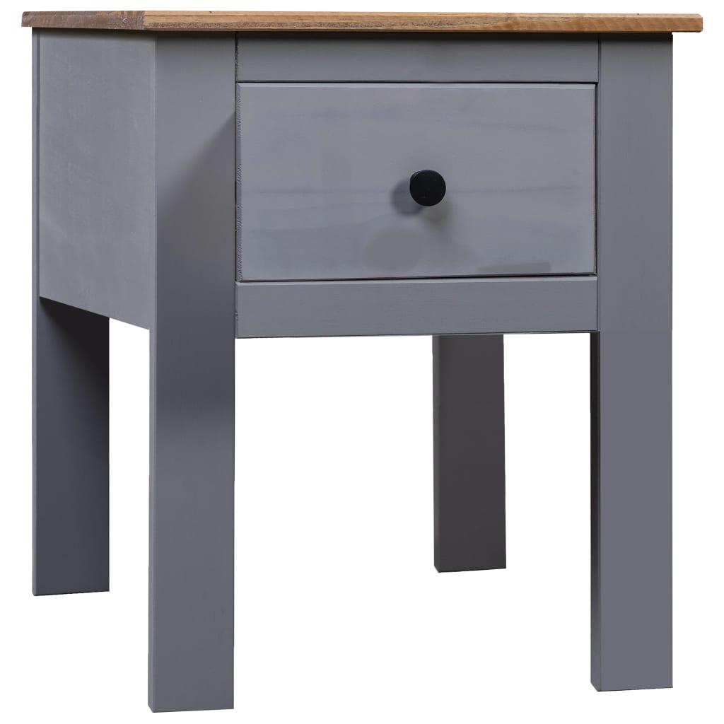 Bedside Cabinet Gray 18.1"x15.7"x22.4" Pine Panama Range at Set Shop and Smile