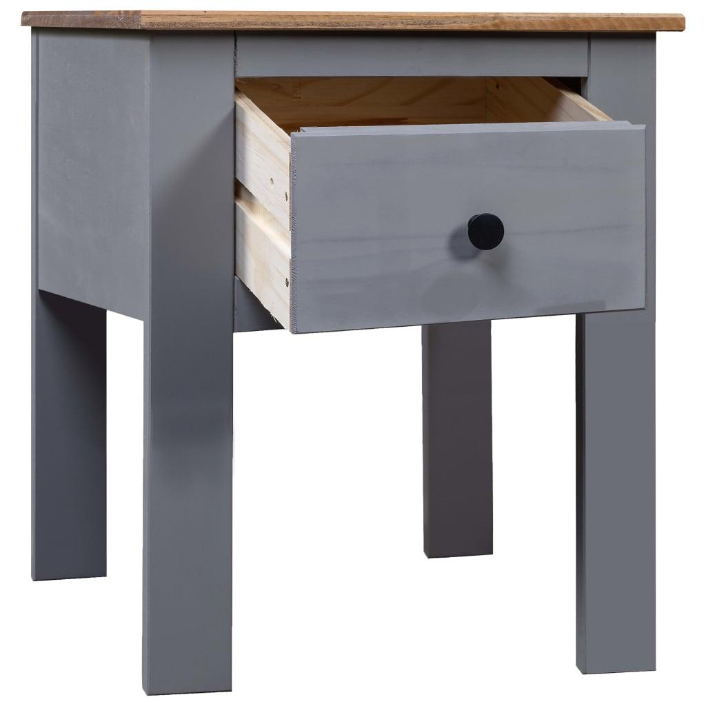 Bedside Cabinet Gray 18.1"x15.7"x22.4" Pine Panama Range at Set Shop and Smile
