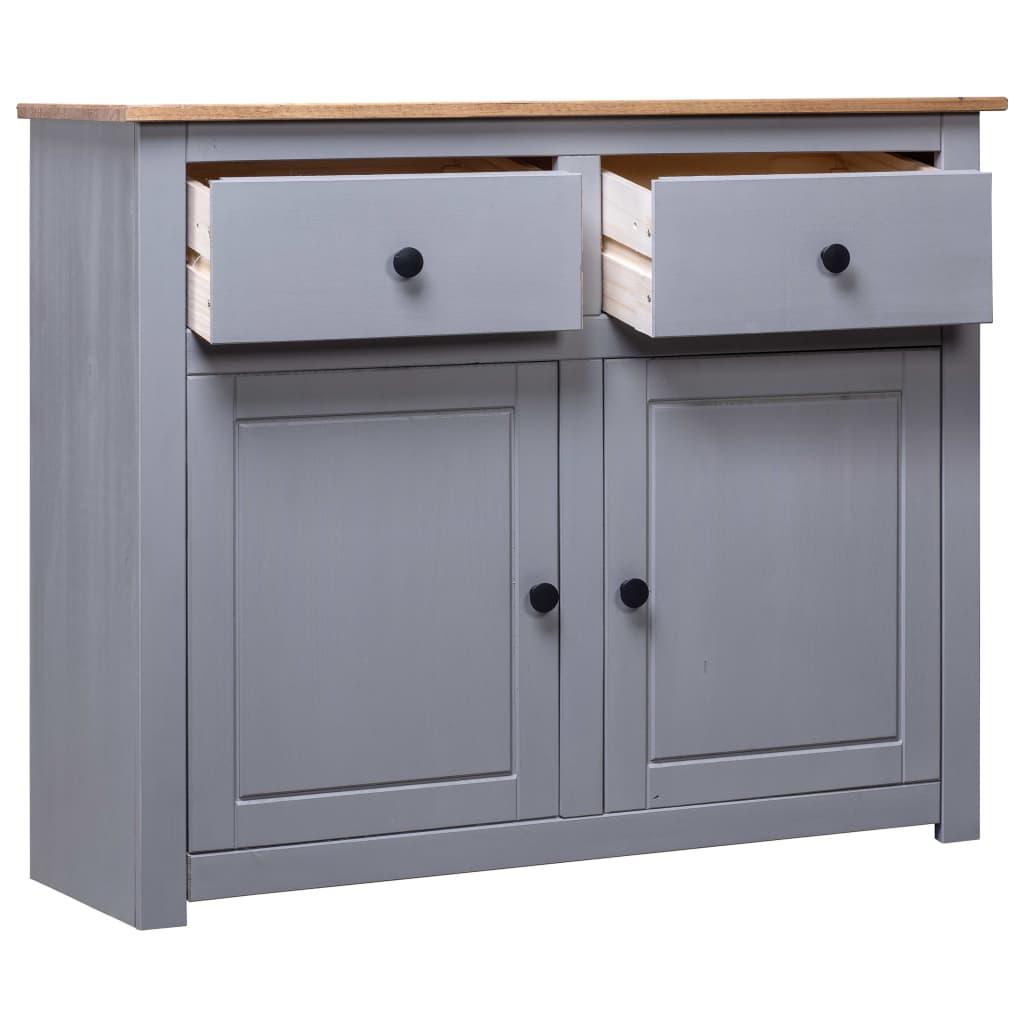 Sideboard Gray 36.6"x15.7"x31.5" Solid Pinewood Panama Range at Set Shop and Smile