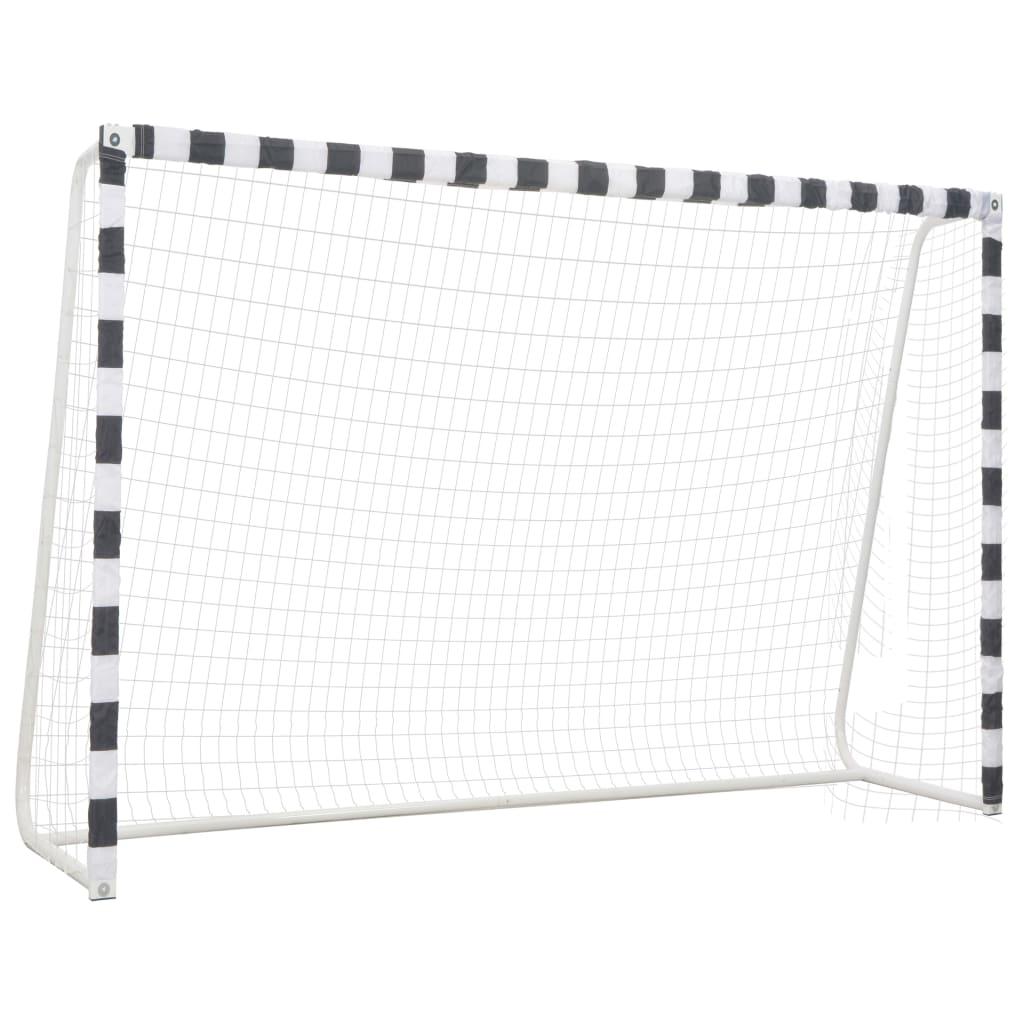 Soccer Goal 118.1"x78.7"x35.4" Metal Black and White at Set Shop and Smile