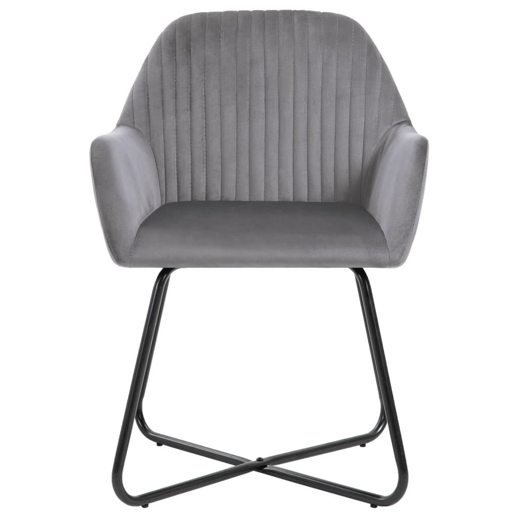 Dining Chairs 4 pcs Gray Velvet at Set Shop and Smile