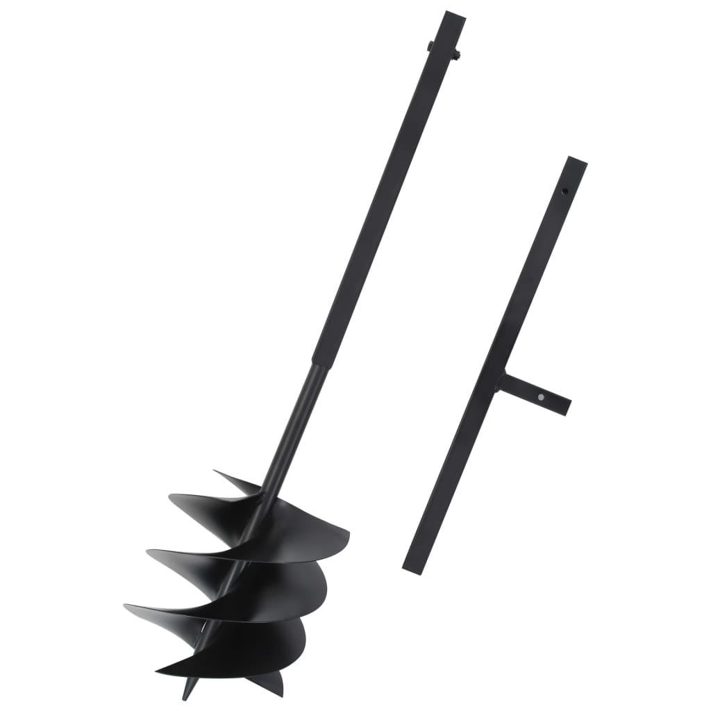 Ground Drill with Handle 9.8" Steel Black at Set Shop and Smile