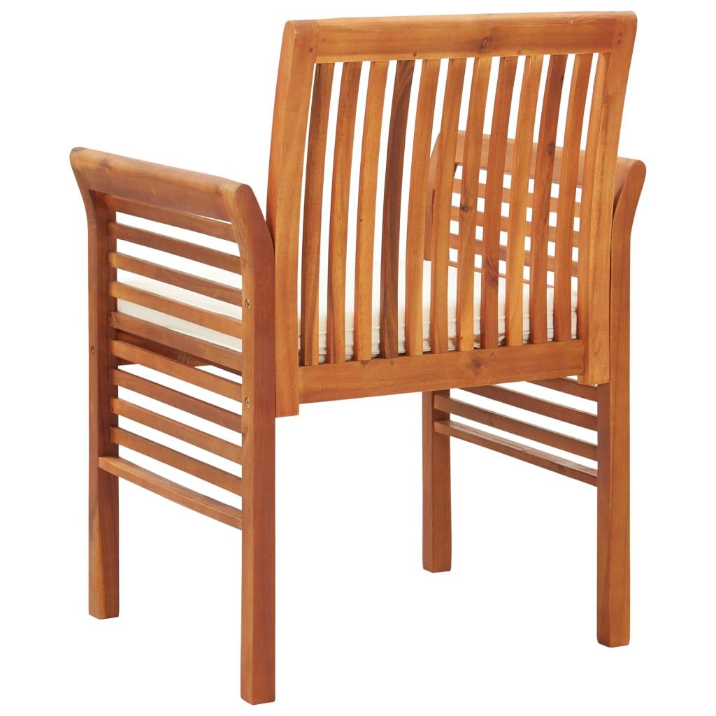 Patio Dining Chairs with Cushions 2 pcs Solid Acacia Wood at Set Shop and Smile