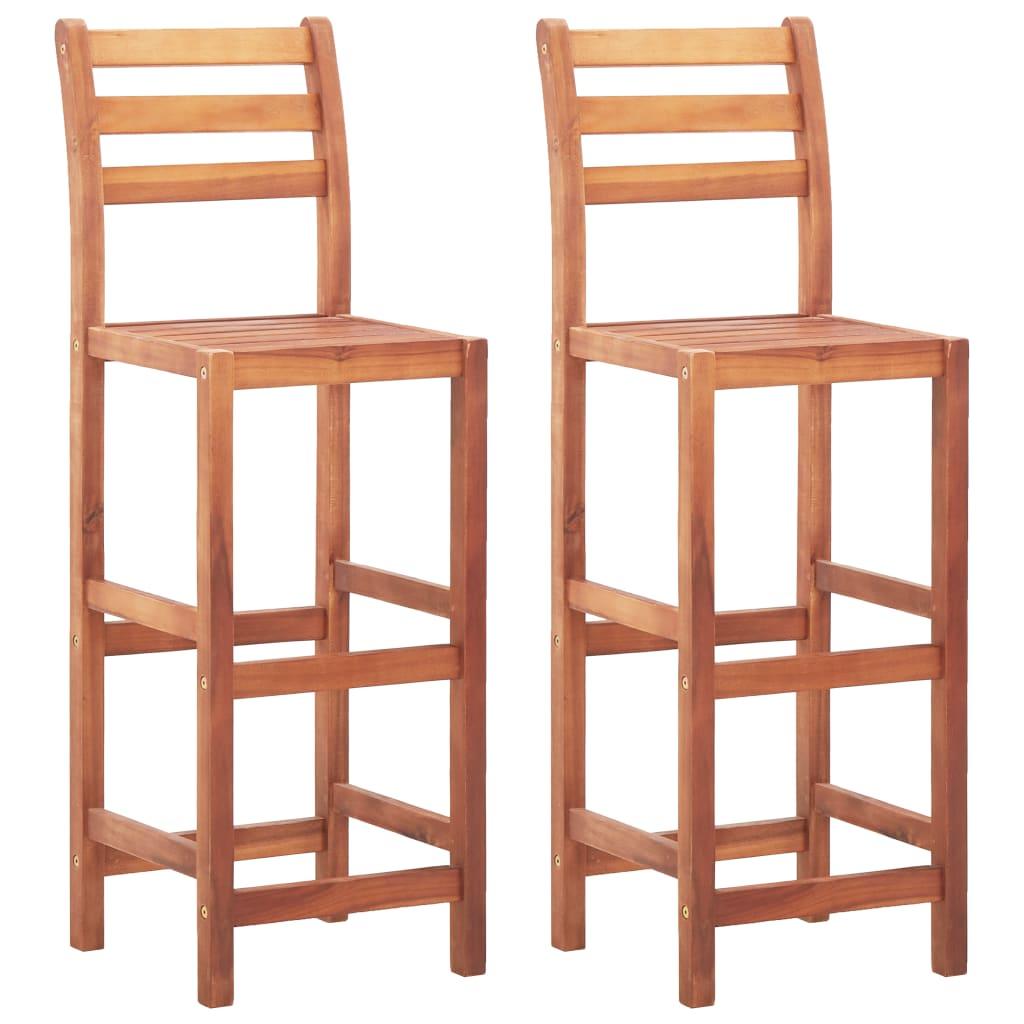 Bar Stools 2 pcs Solid Acacia Wood at Set Shop and Smile