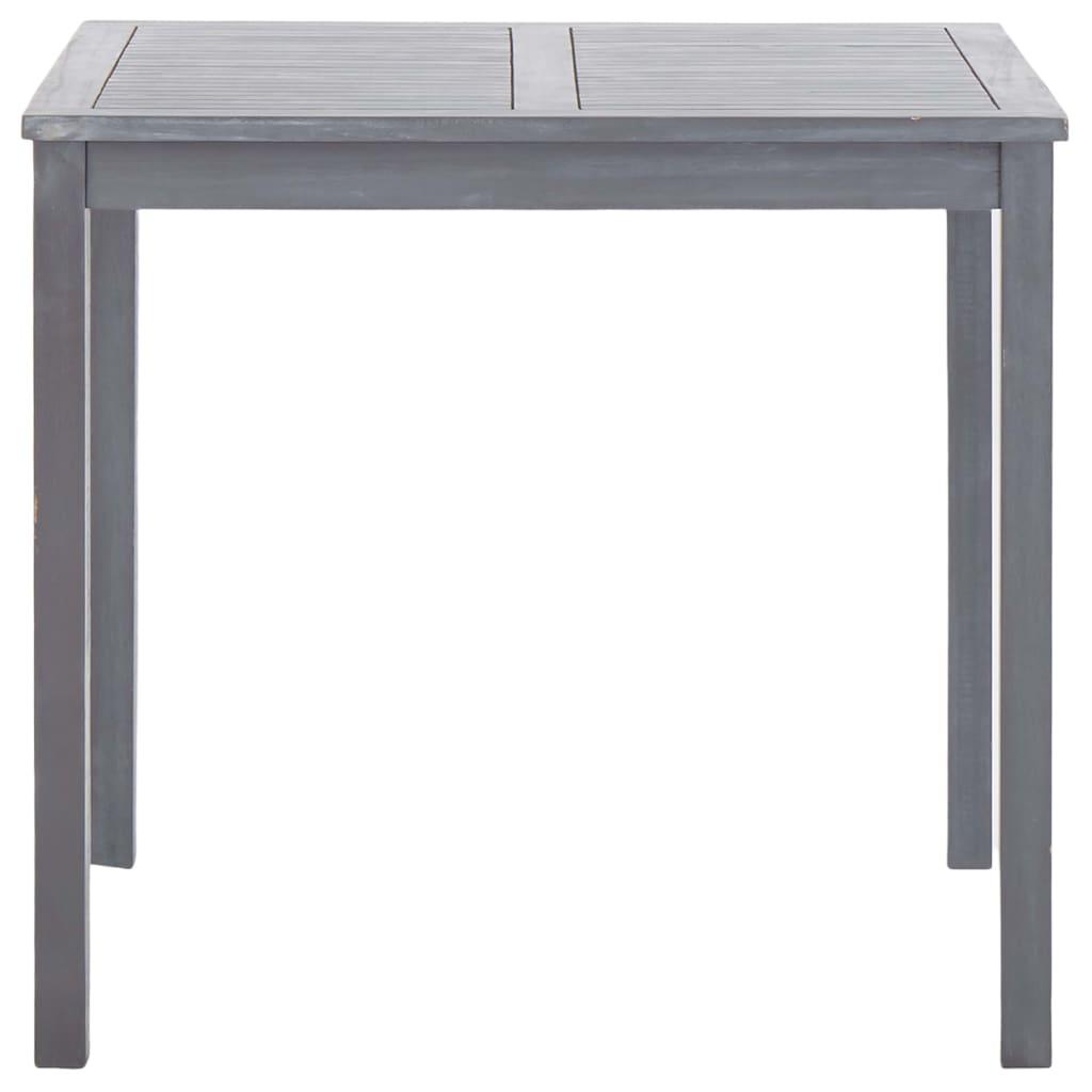 Patio Table Gray 31.5"x31.5"x29.1" Solid Acacia Wood at Set Shop and Smile