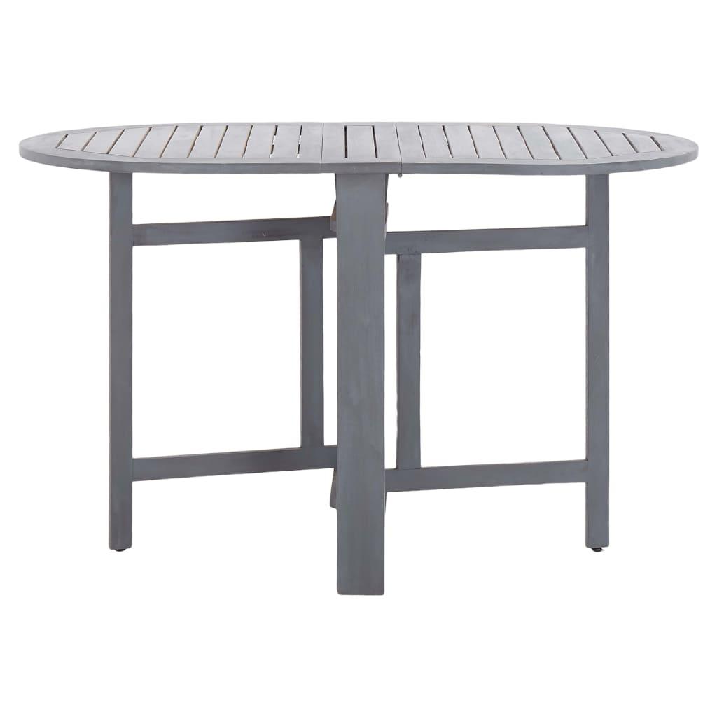 Patio Table Gray 47.2"x27.6"x29.1" Solid Acacia Wood at Set Shop and Smile