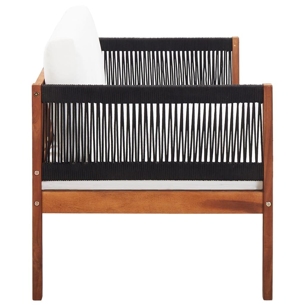 Patio Sofa 2-Seater Solid Acacia Wood at Set Shop and Smile