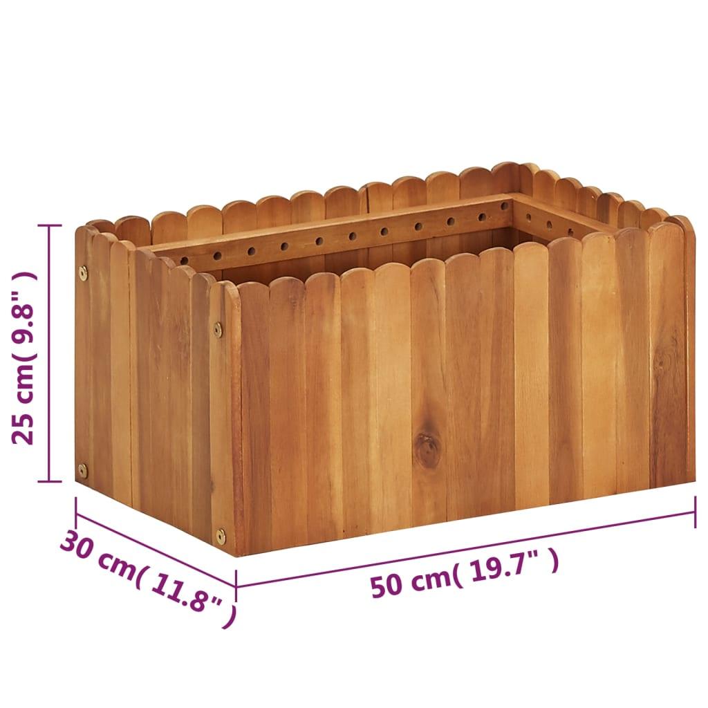 Garden Raised Bed 19.6"x11.8"x9.8" Solid Acacia Wood at Set Shop and Smile