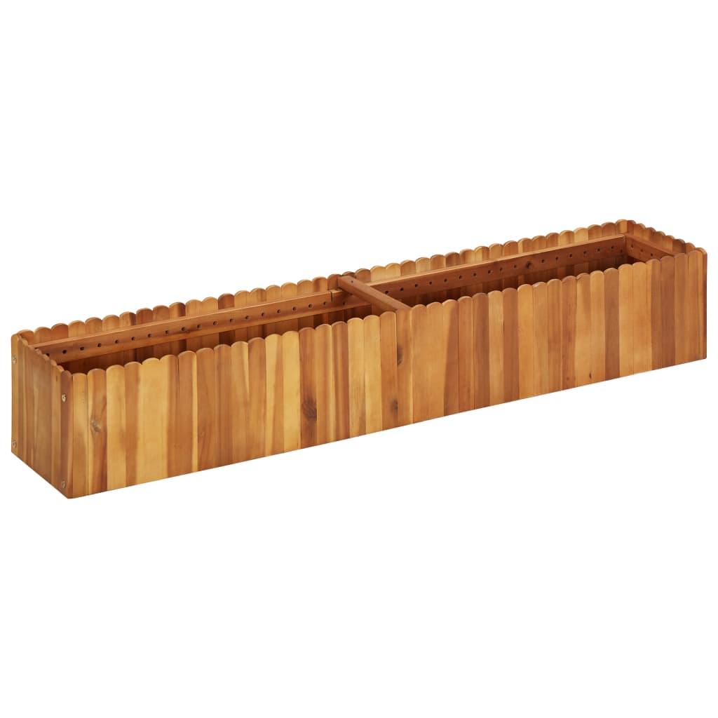 Garden Raised Bed 59"x11.8"x9.8" Solid Acacia Wood at Set Shop and Smile