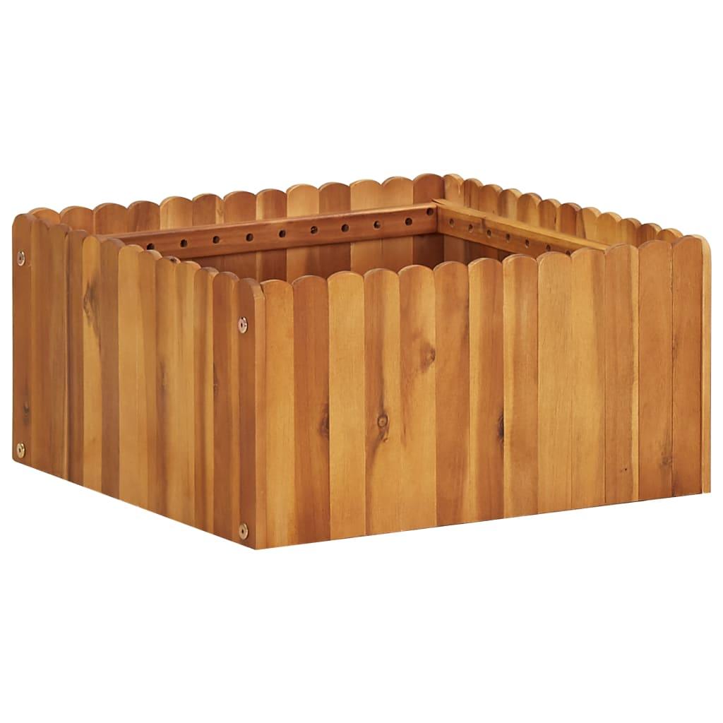 Garden Raised Bed 19.6"x19.6"x9.8" Solid Acacia Wood at Set Shop and Smile