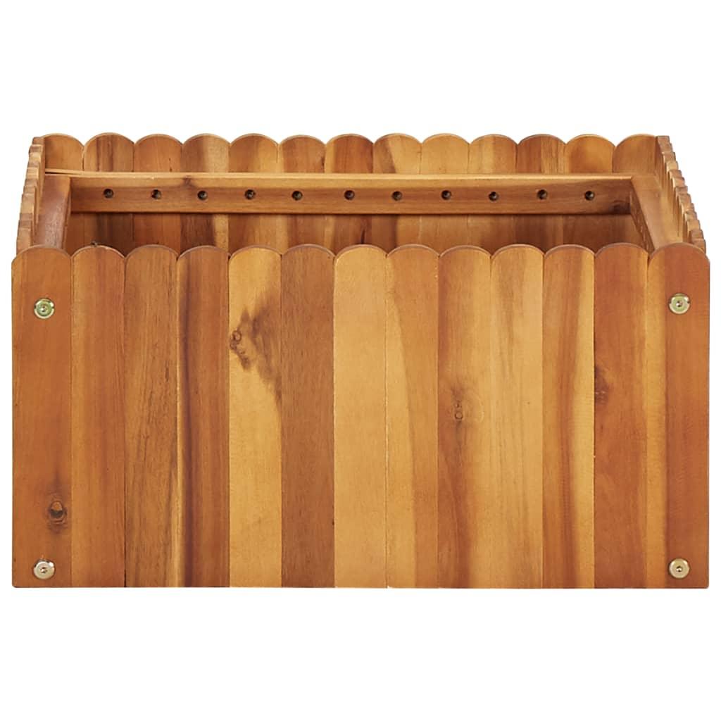 Garden Raised Bed 19.6"x19.6"x9.8" Solid Acacia Wood at Set Shop and Smile
