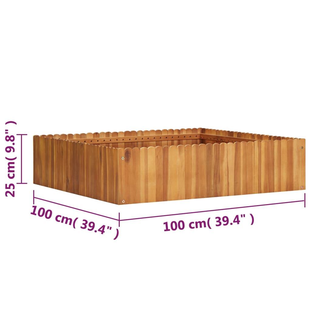 Garden Raised Bed 39.3"x39.3"x9.8" Solid Acacia Wood at Set Shop and Smile