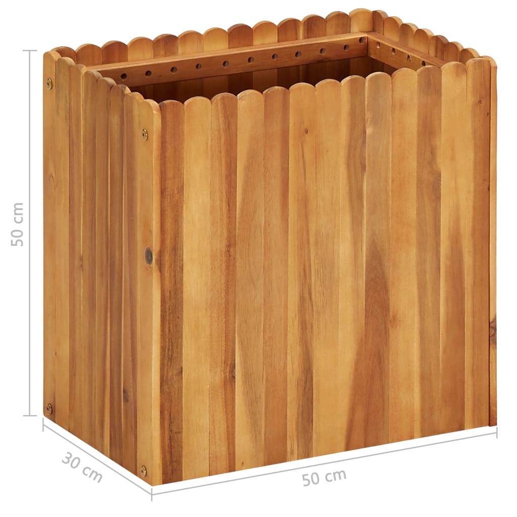 Garden Raised Bed 19.6"x11.8"x19.6" Solid Acacia Wood at Set Shop and Smile